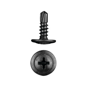 Install Bay® - #8 x 1/2" Steel Black Coarse Phillips Washer Head SAE Screws (500 Pieces)