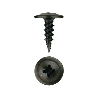 Install Bay® - #8 x 1/2" Steel Black Fine Phillips Washer Head SAE Screws (500 Pieces)