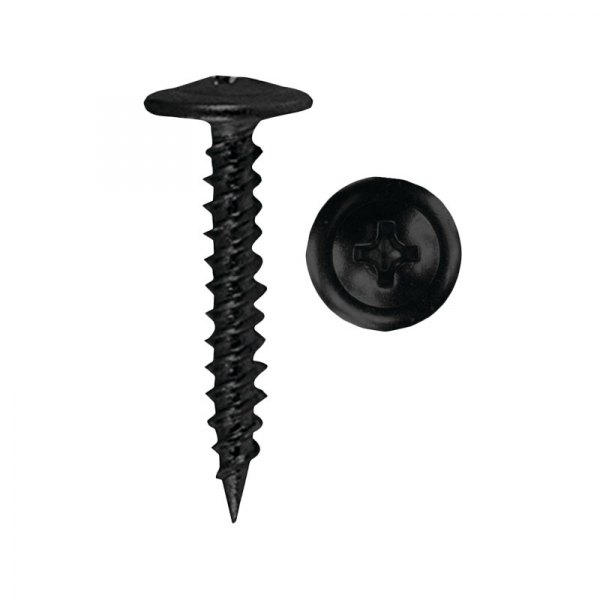 Install Bay® - #8 x 1" Steel Black Coarse Phillips Washer Head SAE Screws (500 Pieces)