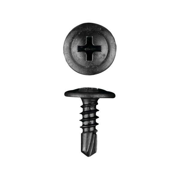 Install Bay® - #8 x 1/2" Steel Black Phillips Washer Head Self-Drilling Tek Screws (500 Pieces)