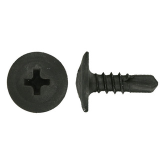 Install Bay® - #8 x 1" Steel Black Phillips Washer Head Self-Drilling Tek Screws (500 Pieces)