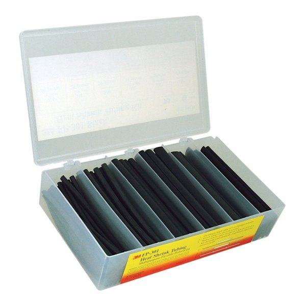 Install Bay® - 6" x 1/4" to 1" 2:1 Polyolefin Black Heat Shrink Tubing Set