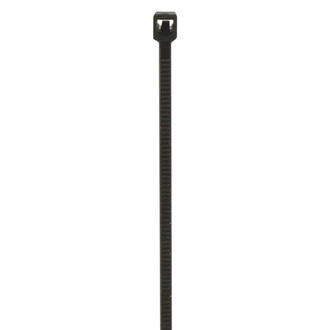 Install Bay® - 8" x 18 lb Nylon Black Thin Cable Ties
