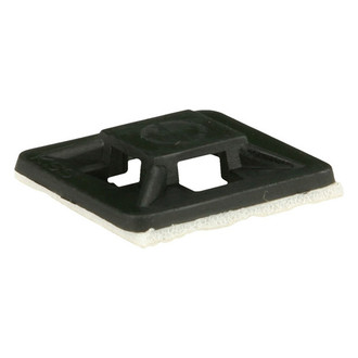 Install Bay® - 1" Plastic Black Reusable Adhesive Backed Cable Tie Mount