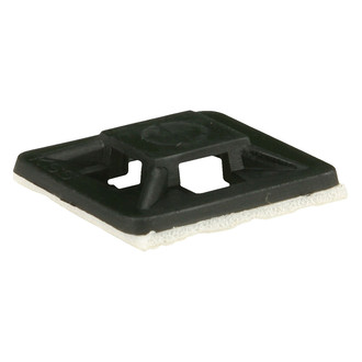 Install Bay® - Plastic Black Reusable Adhesive Backed Cable Tie Mount