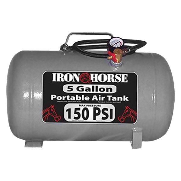 Iron Horse® - 5 gal Horizontal Gray Air Tank