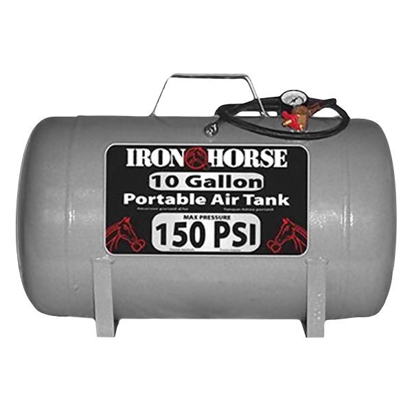 Iron Horse® - 10 gal Horizontal Gray Air Tank