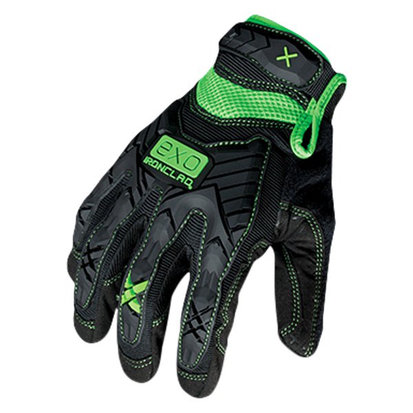 Ironclad® - X-Large Motor Impact Black/Green Mechanics Gloves