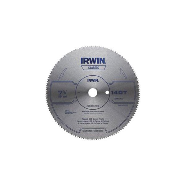 IRWIN® - 7-1/4" 140T Steel FTG Circular Saw Blade