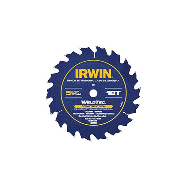 IRWIN® - WeldTec™ 5-3/8" 18T Carbide ATB Circular Saw Blade