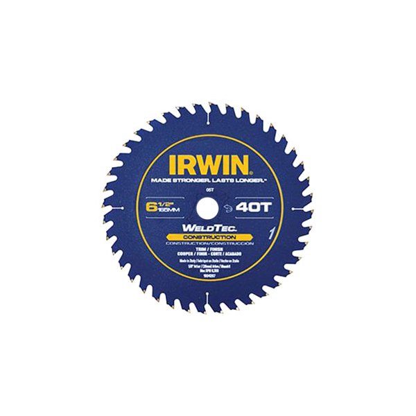 IRWIN® - WeldTec™ 6-1/2" 40T Carbide ATB Circular Saw Blade