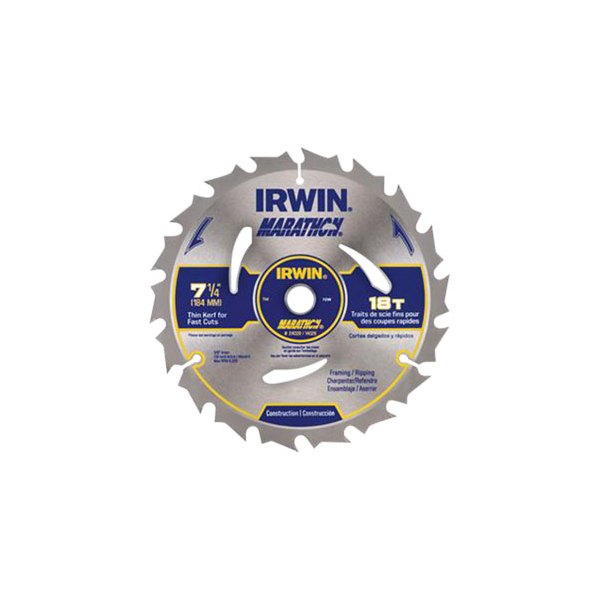 IRWIN® - Marathon™ 7-1/4" 18T Carbide ATB Circular Saw Blade