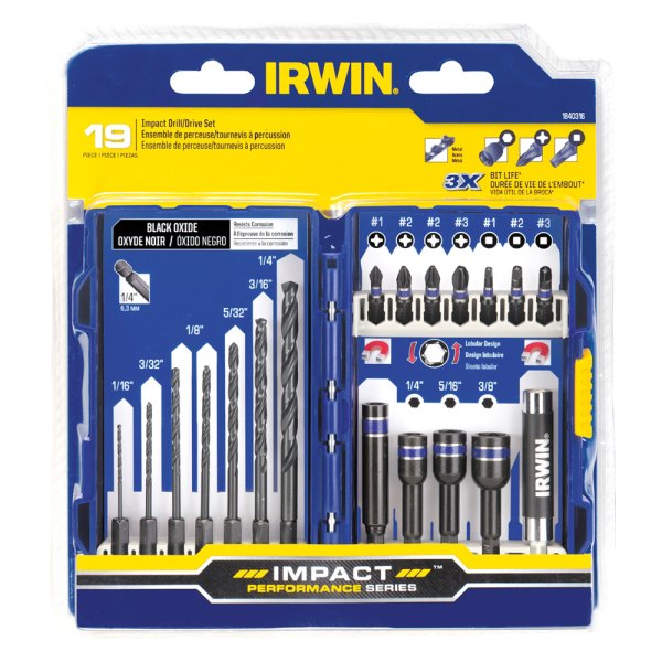 IRWIN® - Impact Drill and Drive Bit Set (19 Pieces)