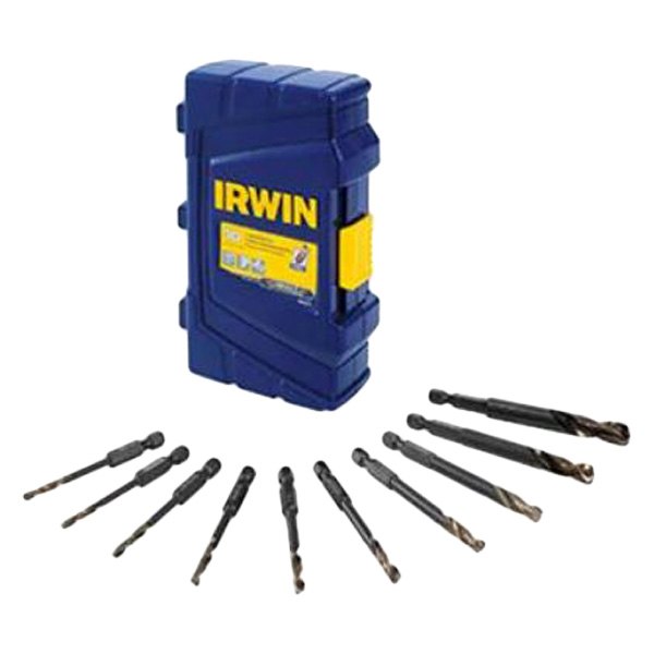 IRWIN® - 10-Piece TURBOMAX™ Pro Premium HSS 1/4" Quick-Change Shank Drill Bit Set