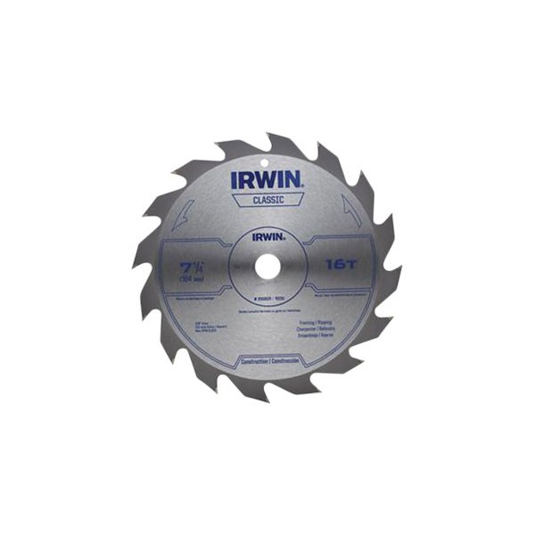 IRWIN® - 7-1/4" 16T Carbide ATB Circular Saw Blade