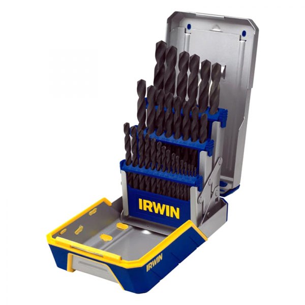 IRWIN® - 29-Piece Black Oxide Heavy Duty HSS Metal Index 3/8" Reduced Shank Fractional Drill Bit Set