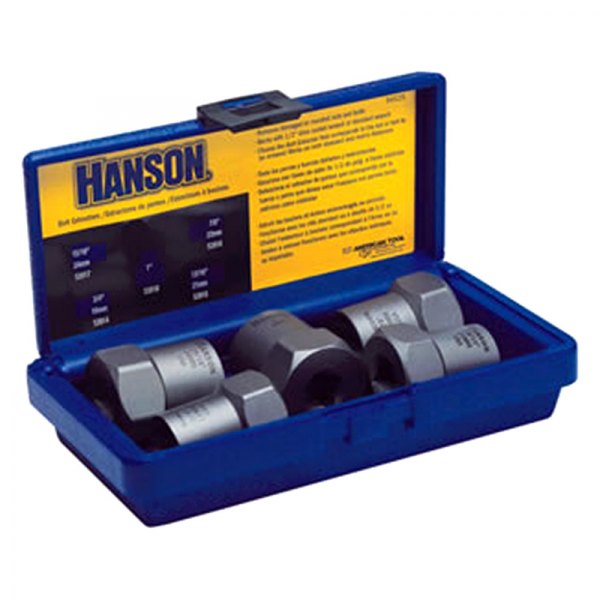 Irwin® - Hanson™ 5-piece 1/2" Drive 3/4" to 1" Hex Shank Bolt Extractor Set