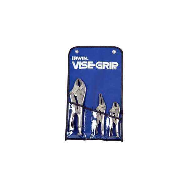 IRWIN® - Vise-Grip™ The Original™ 3-piece 5" to 10" Metal Handle Long Nose/Curved Jaws Locking Pliers Set 
