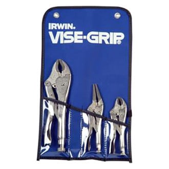 IRWIN® - Vise-Grip™ The Original™ 3-piece 5" to 10" Metal Handle Long Nose/Curved Jaws Locking Pliers Set