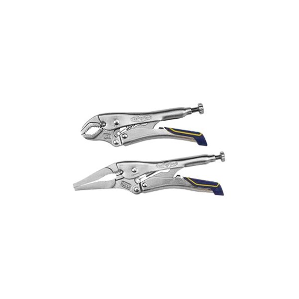 IRWIN® - Vise Grip™ Fast Release™ 2-piece 5" to 6" Metal Handle V/Long Nose Jaws Locking Pliers Set