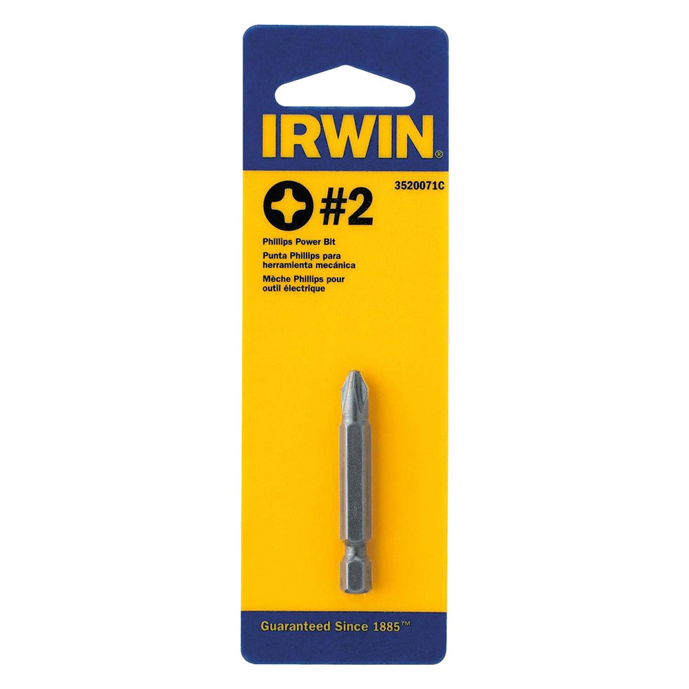 IRWIN Impact Performance Square Recess Power Bits #1 - 2 Inch, 2 Pack, Forged For Impact Drivers