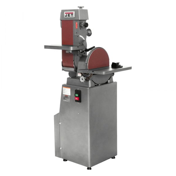 JET Tools® - J-4202A Industrial Combination Disc/Belt Finishing Machine with 12" Disc and 6" x 48" Belt