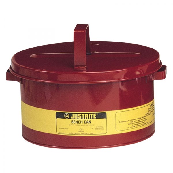 Justrite® - 3 gal Red Bench Can