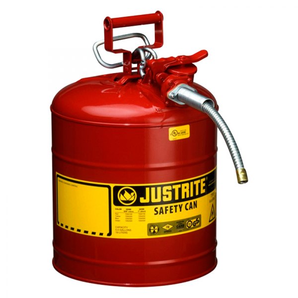 Justrite® - AccuFlow™ 8 gal Red Type II Steel Flammable Liquids Safety Can