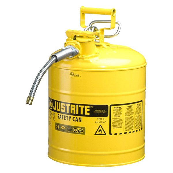 Justrite® - 9 gal Yellow Diesel Liquids Safety Can