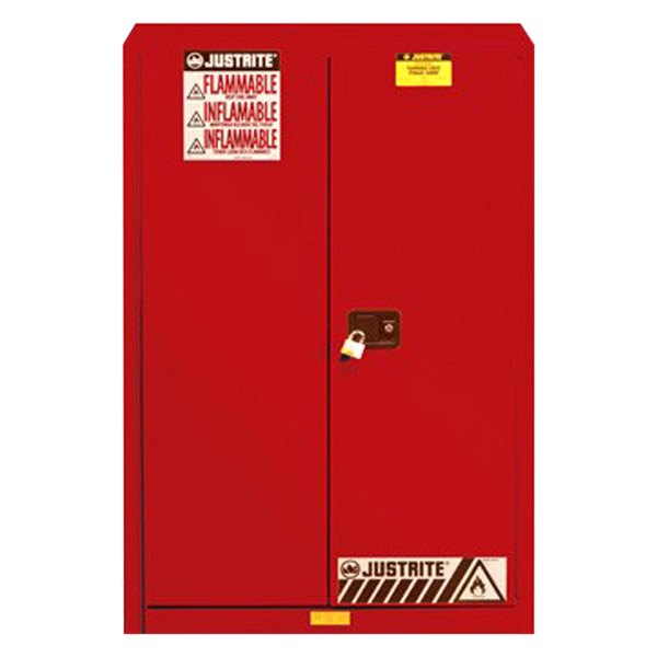Justrite® - Sure-Grip™ EX 60 gal Red Combustibles Safety Cabinet with 2 Self-Close Doors