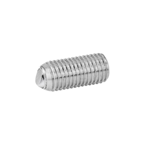 M10 x 16 mm Thread Length Stainless Steel J.W Winco 10N16P46//BN GN605-NI Socket Set Screw with Flat Ball End