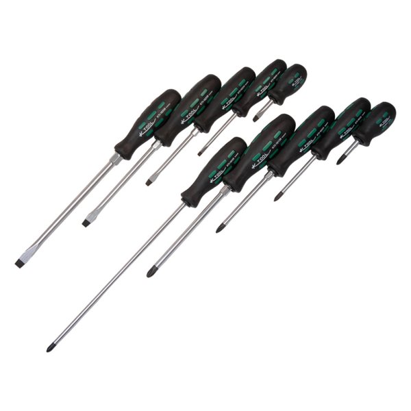 K-Tool International® - Professional™ 10-piece Dipped Handle Phillips/Slotted Mixed Screwdriver Set