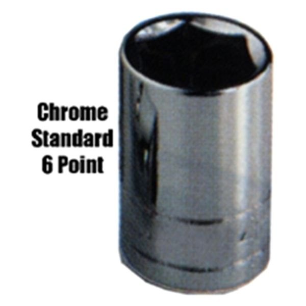 K-Tool International® - 1/2" Drive 16 mm 6-Point Metric Standard Socket