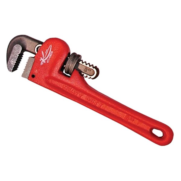 K-Tool International® - 1-1/2" x 8" Serrated Jaws Cast Iron Straight Pipe Wrench