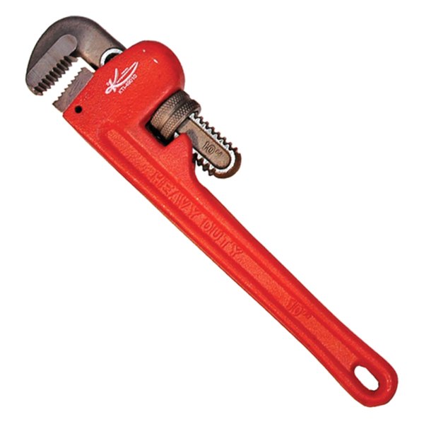 K-Tool International® - 1-7/8" x 10" Serrated Jaws Cast Iron Straight Pipe Wrench