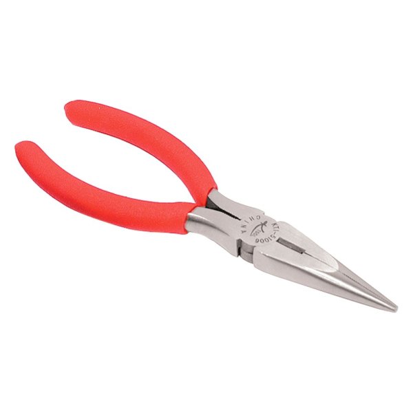K-Tool International® - 6" Box Joint Straight Jaws Dipped Handle Cutting Needle Nose Pliers