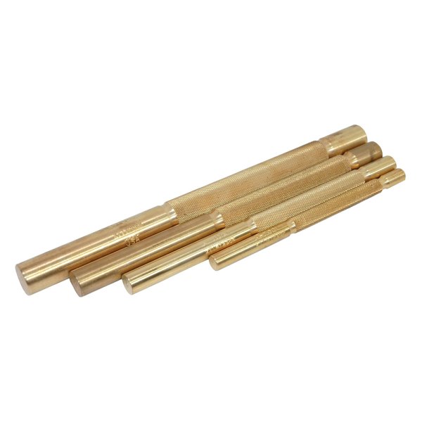 K-Tool International® - 4-piece 3/8" to 3/4" Brass Drift Punch Set