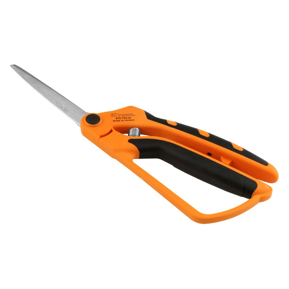 K-Tool International® KTI-73110 - 10-1/4 Spring Loaded Bent Handle General  Purpose Scissors 