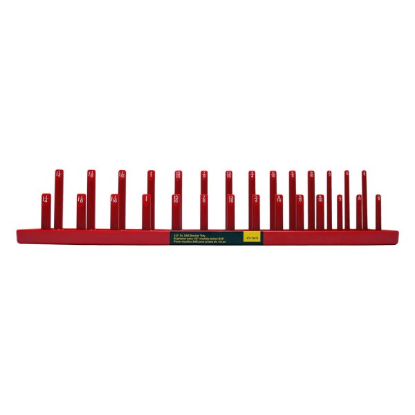 K-Tool International® - 1/2" Drive SAE 28-Slot Red Socket Tray