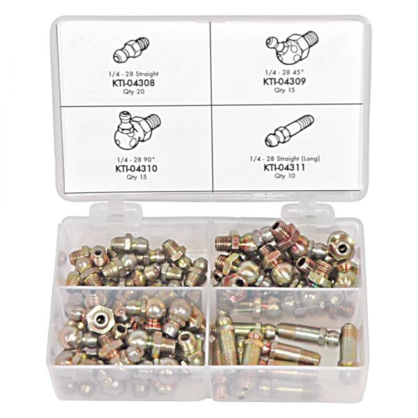 K-Tool International® - 60-Piece SAE Grease Fitting Assortment