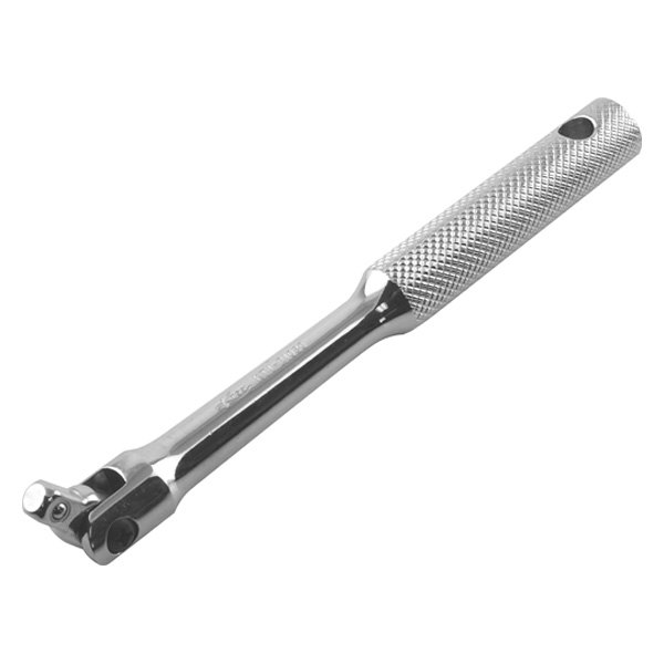 K-Tool International® - 1/4" Drive 6" Length Flex-Head Wrench Handle Diamond Knurled Grip Breaker Bar