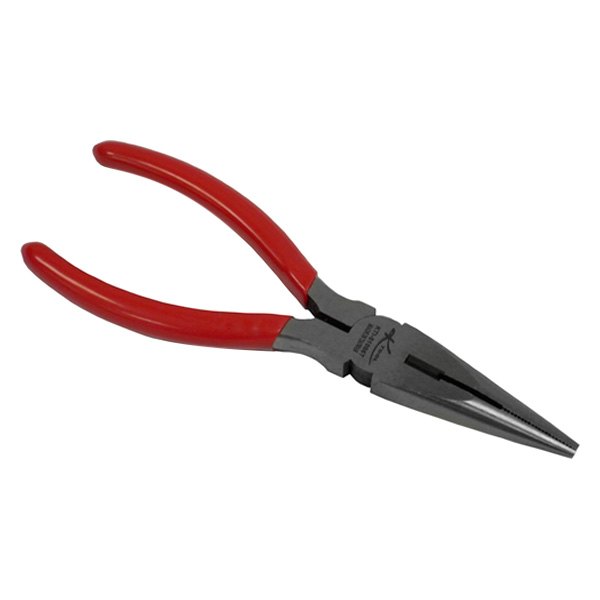 K-Tool International® - 6" Box Joint Straight Jaws Dipped Handle Cutting Needle Nose Pliers