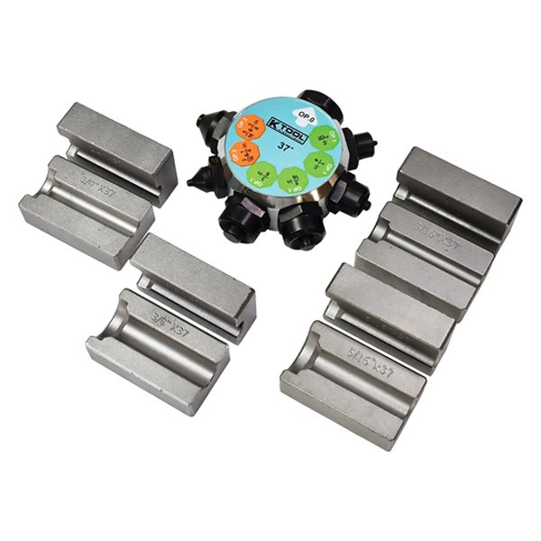 K-Tool International® - 3/16" to 3/8" 37° Single and Double Flaring Tool Die Set