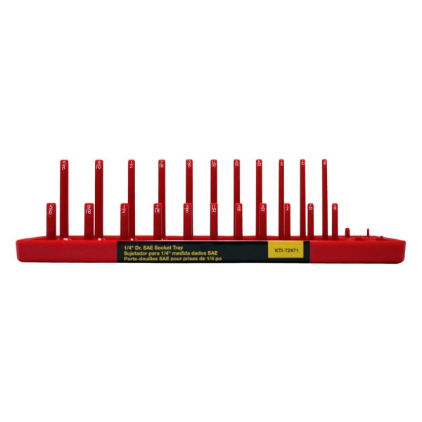 K-Tool International® - 1/4" Drive SAE 26-Slot Red Socket Tray