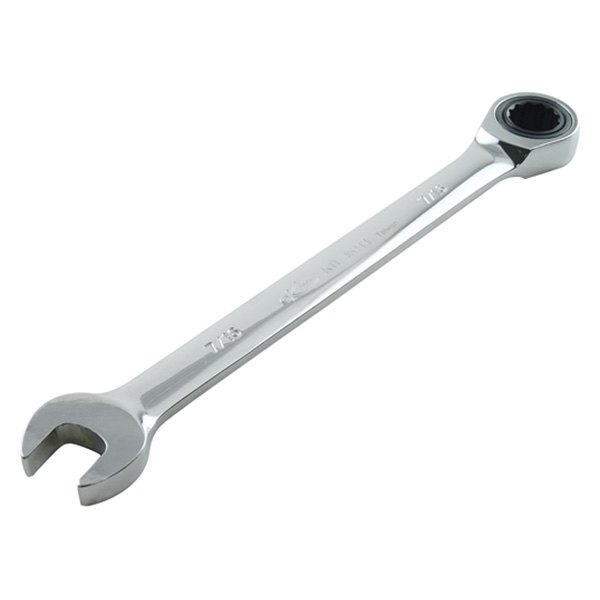 K-Tool International® - 7/16" 12-Point Straight Head Ratcheting Combination Wrench