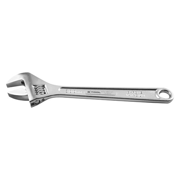 K-Tool International® - 1-1/2" x 12" OAL Plain Handle Adjustable Wrench