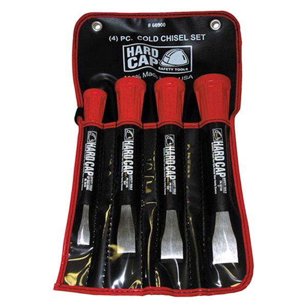 Ken-Tool® - 4-piece 1/2" to 1" Protective Grip Flat Cold Chisel Set