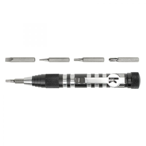 Kershaw® - 6-piece Metal Handle Pocket Clip Precision Multi-Bit Screwdriver Kit