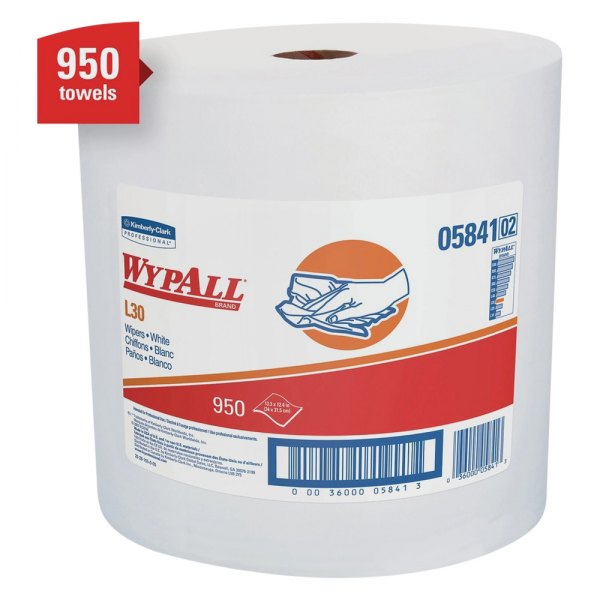 Kimberly Clark® - WypAll™ L30 13.4" x 12.4" White Towels
