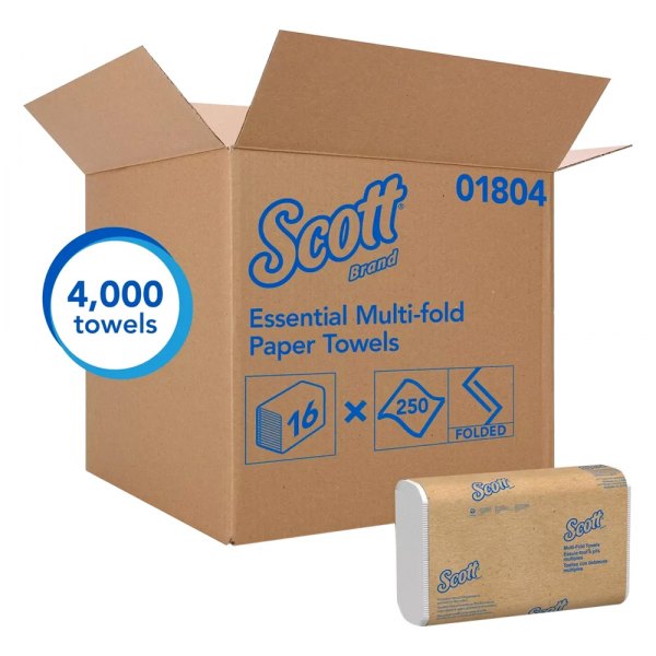 Kimberly Clark® - Scott™ Essential™ 9.2" x 9.4" White Folded Towels